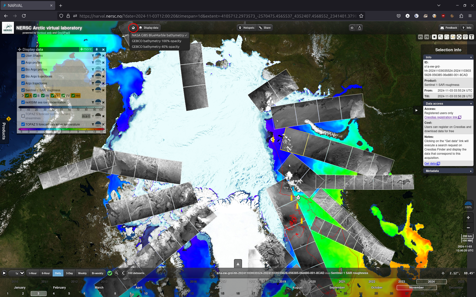 base map selection